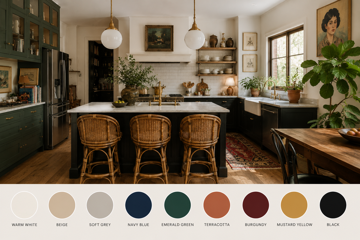 Eclectic Interior Design colors