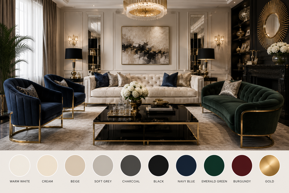 Glamour Interior Design colors