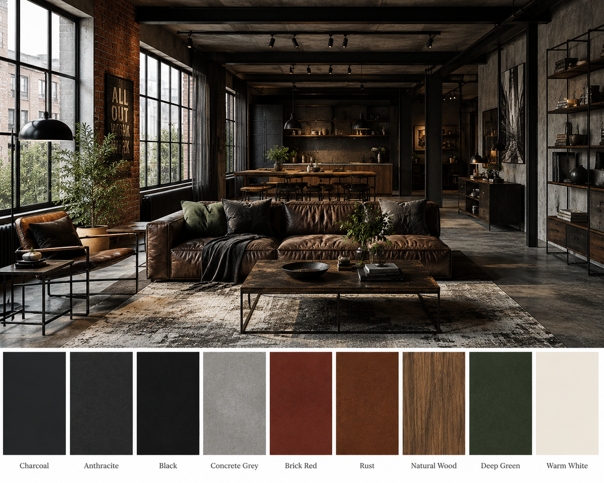 Industrial Interior Design colors