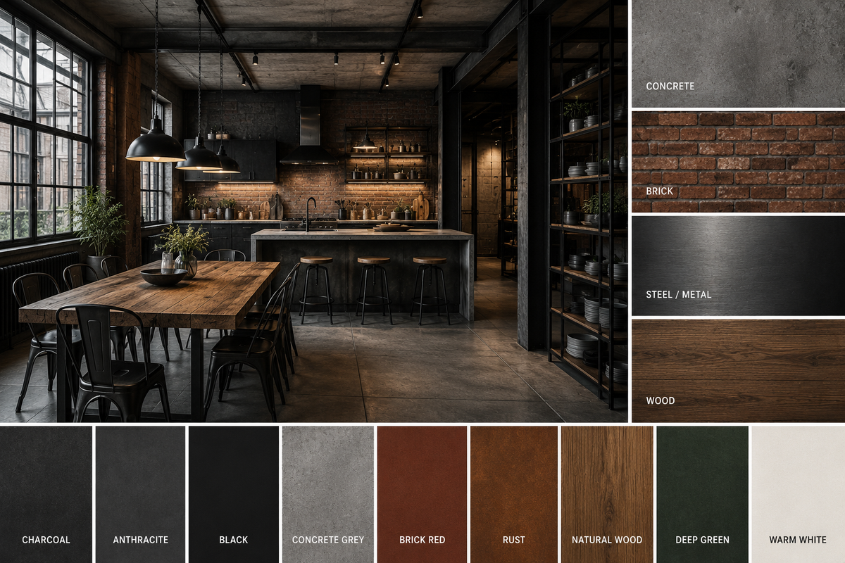 Industrial Interior Design materials