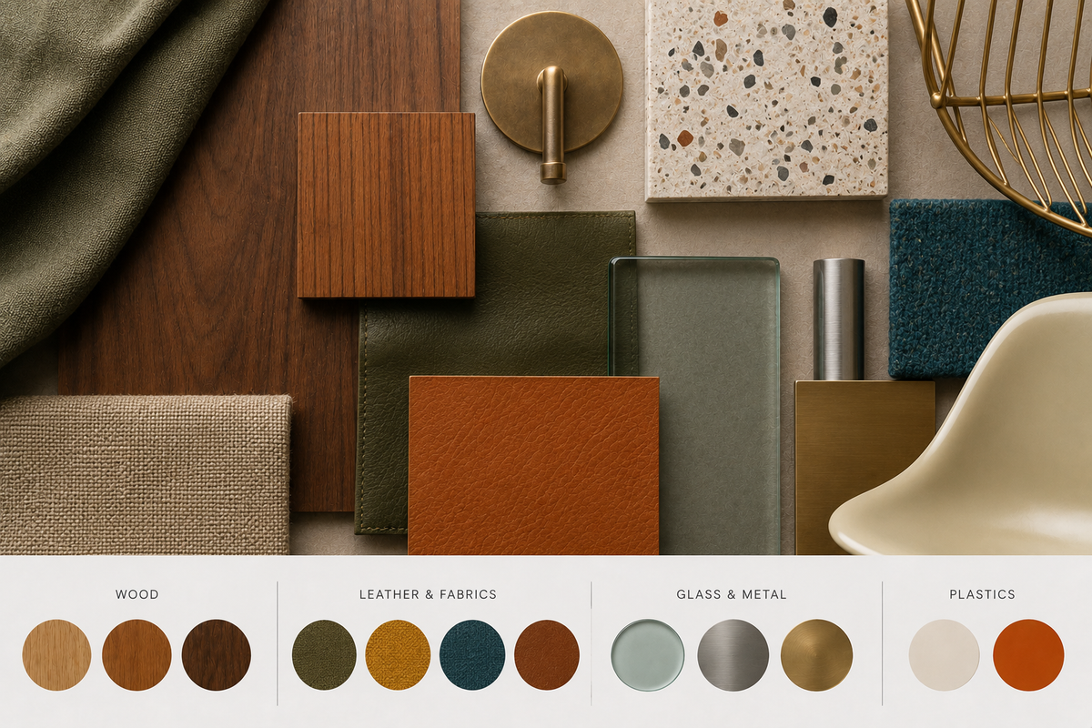 Mid-Century Modern Interior Design Materials