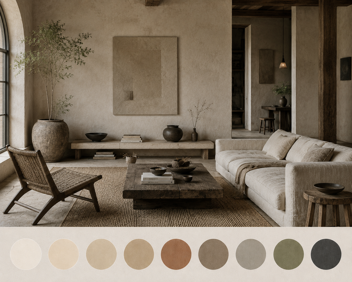 Wabi-Sabi Interior Design colors