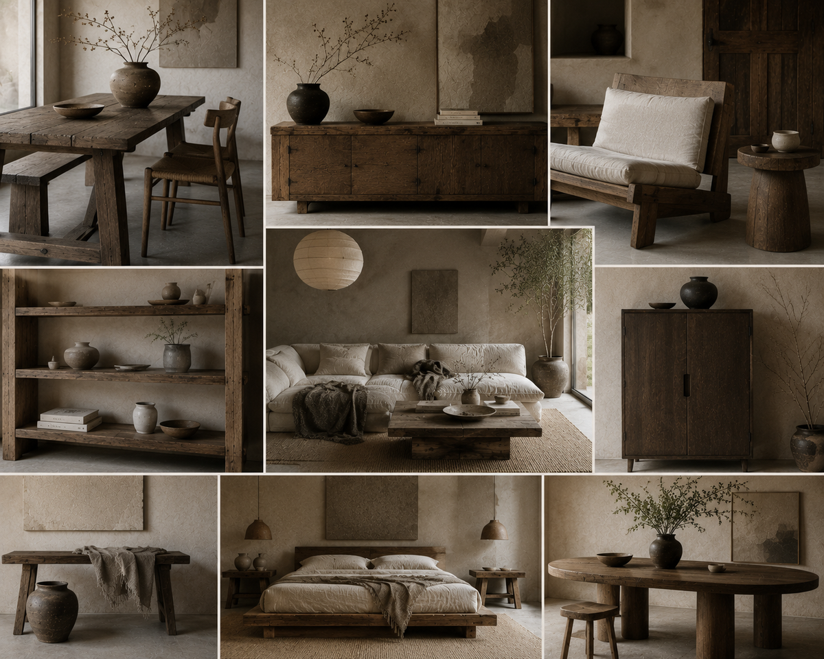 Wabi-Sabi Interior Design furniture